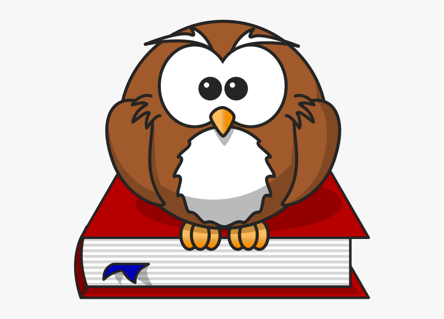 New Teacher Clip Art - Cartoon Owl With Book, Transparent Clipart
