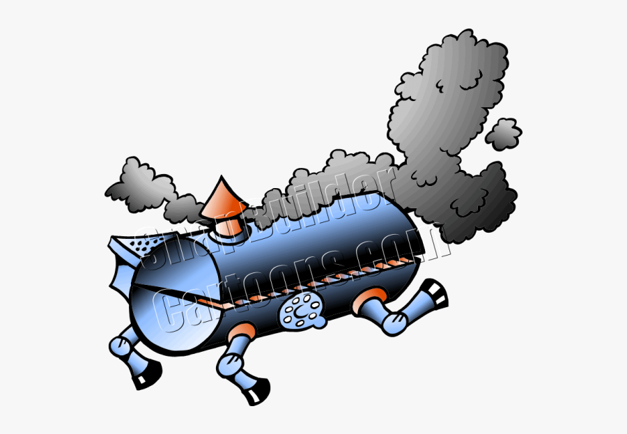 Bbq Grill Smoking - Bbq Pig Cartoon, Transparent Clipart
