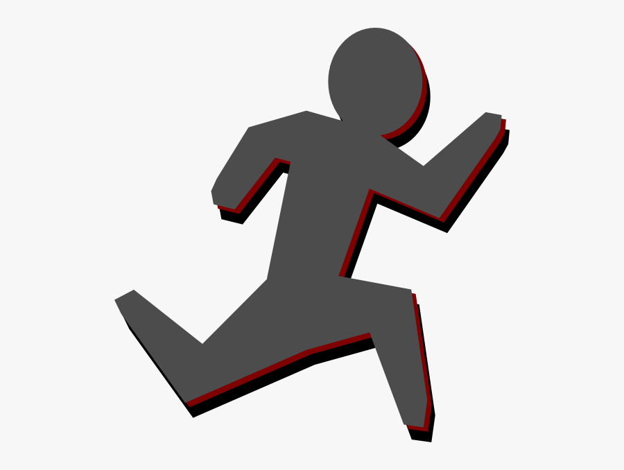 Drawing Of Man Running, Transparent Clipart