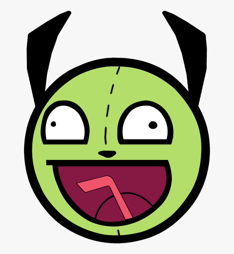 Smiley Face Desktop Wallpaper Emoticon Clip Art - Awesome Face Black Background, Transparent Clipart