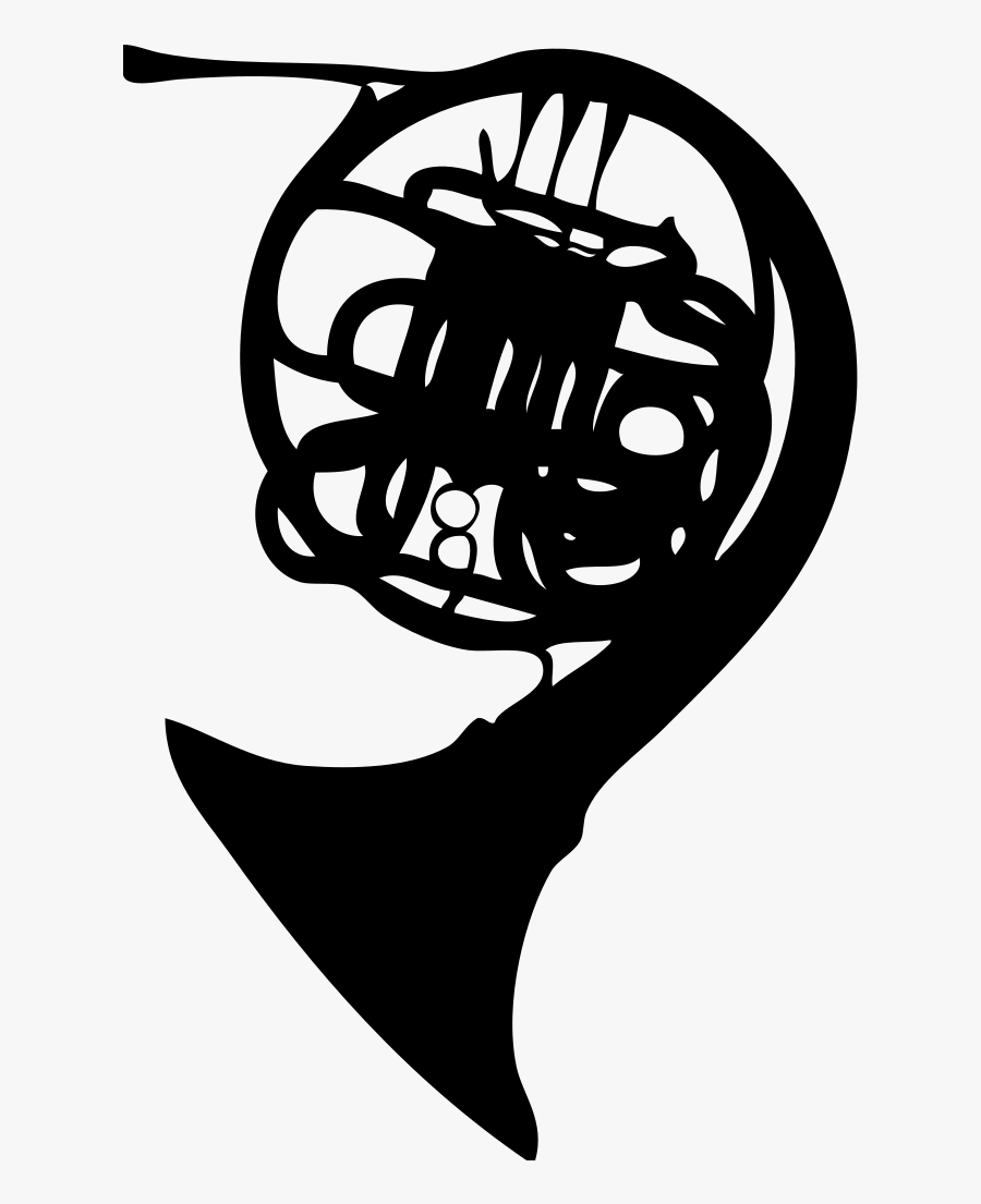 French Horn, Transparent Clipart
