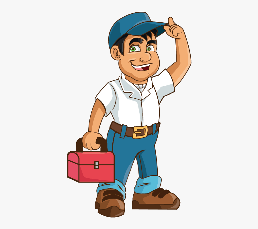 Employment - Plumber - Handyman Smiling Logo, Transparent Clipart