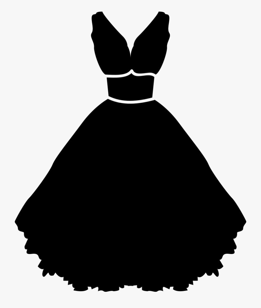 Stylish Strapless With Belt Clip Art Transparent - Transparent Background Dress Icon Png, Transparent Clipart