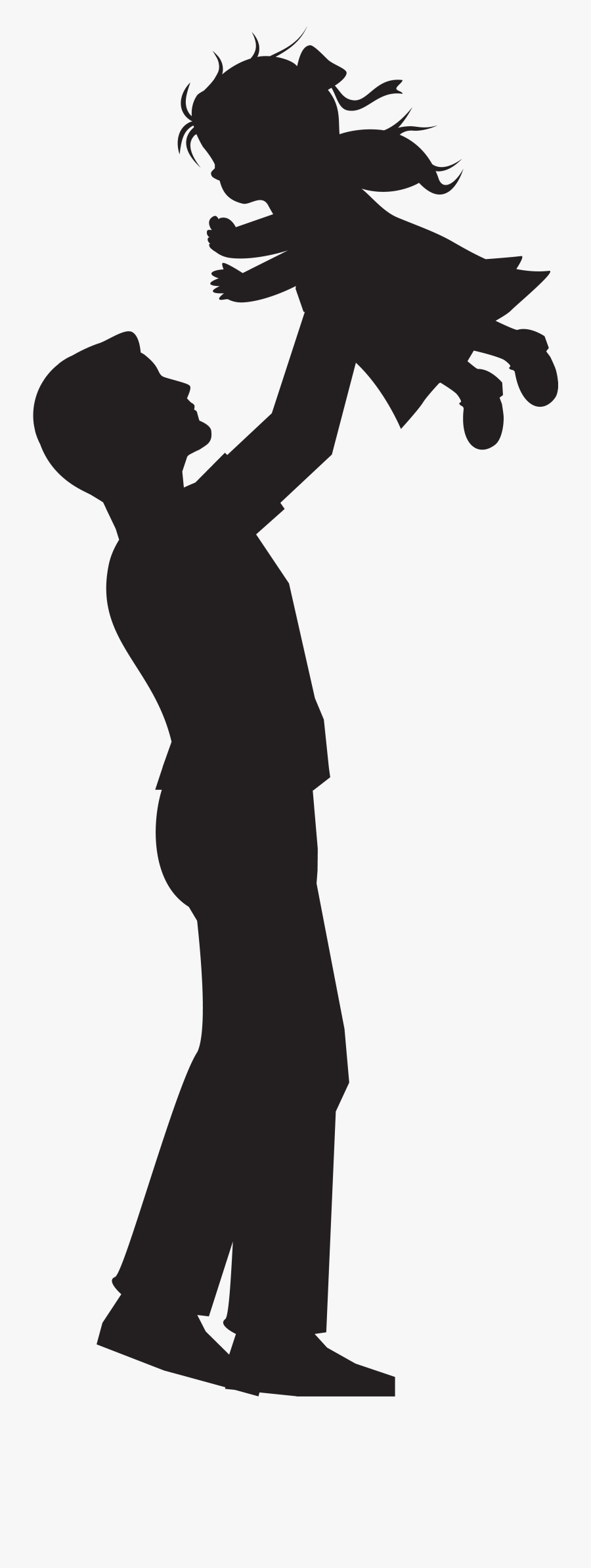Father And Daughter Silhouette, Transparent Clipart