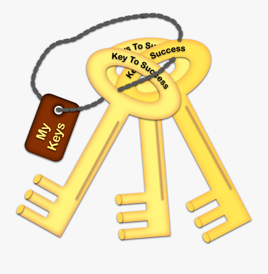 Key Cartoon Best Car Golden Lock Vector - Keys To Success Cartoon, Transparent Clipart