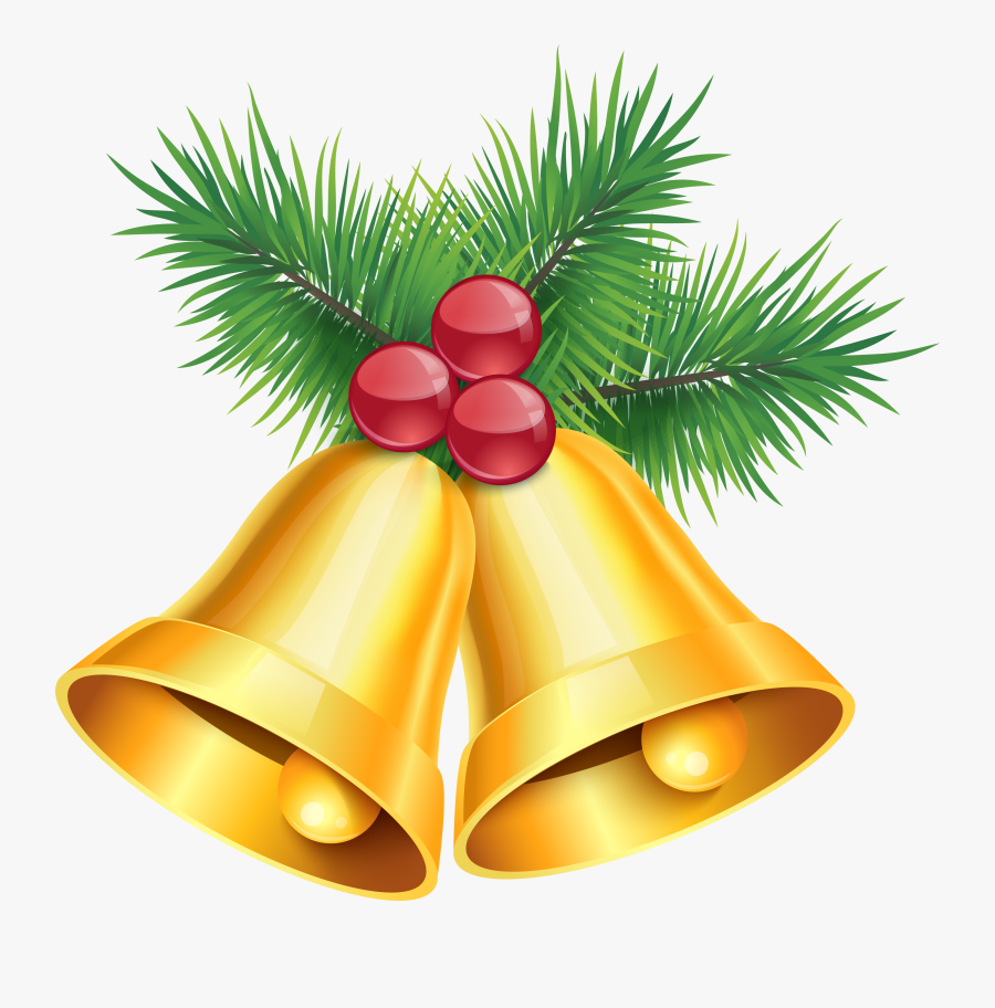 Ornaments Clipart Jingle Bells - Golden Bells Png, Transparent Clipart