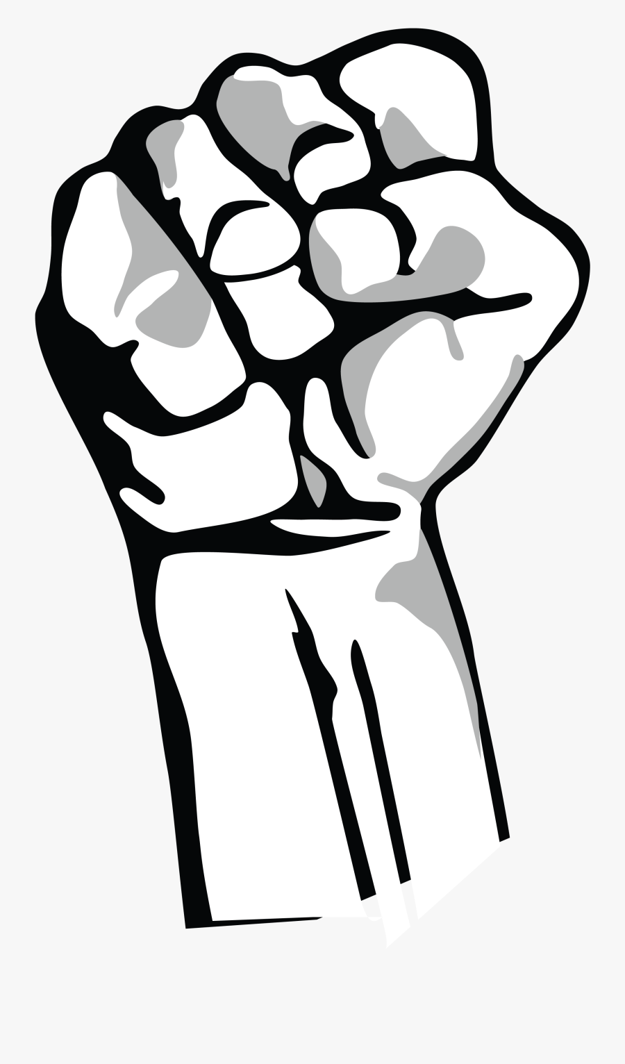 Raised Fist, Transparent Clipart