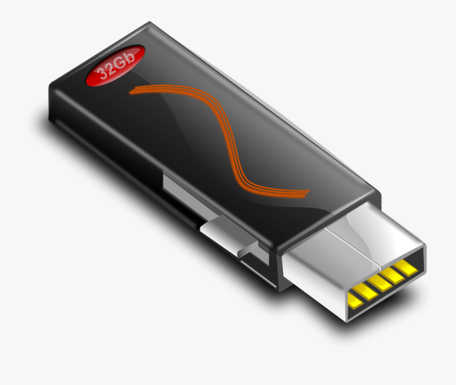 Free Clip Art "glossy Usb Stick - 3 Storage Devices Of Computer, Transparent Clipart