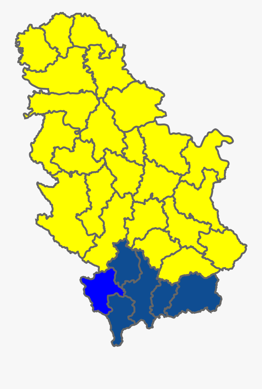 Election Clipart Popular Vote - Serbia Regions, Transparent Clipart
