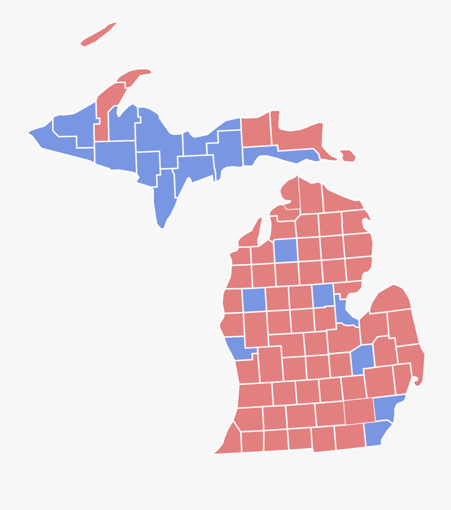 Michigan Election Results 2018 By County Clipart , - 2018 Michigan Governor Results By County, Transparent Clipart