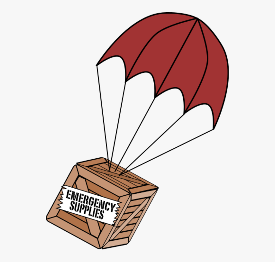Parachute With Box Clipart, Transparent Clipart