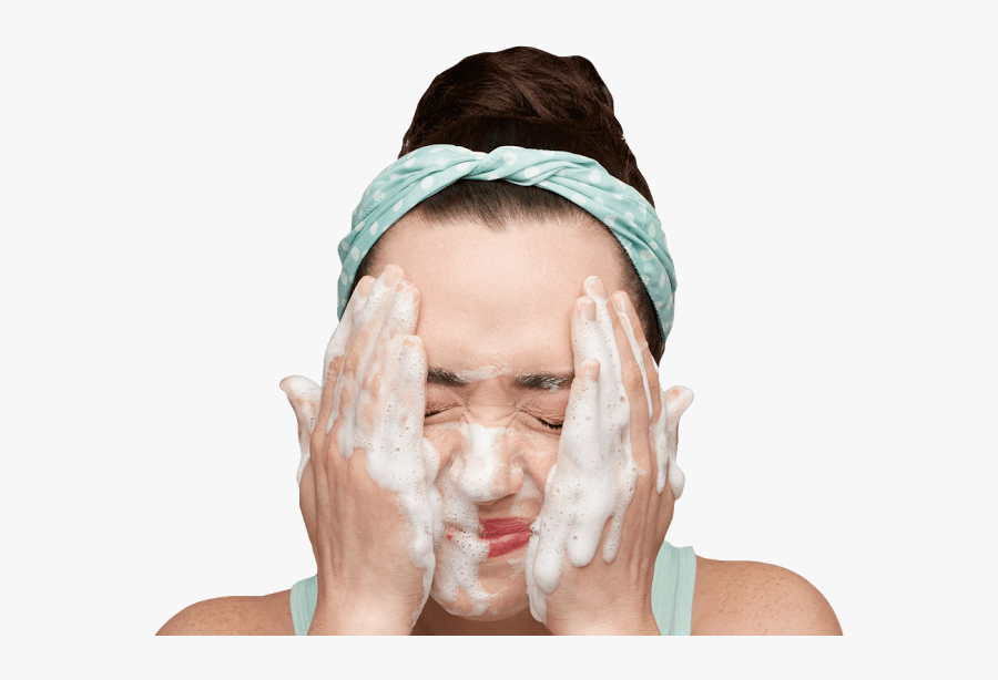 Washing Face With Face Wash, Transparent Clipart