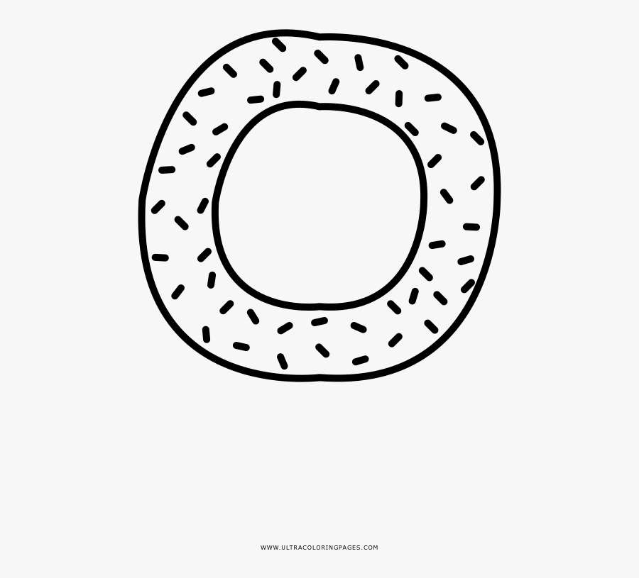Bagel Coloring Page - Circle, Transparent Clipart