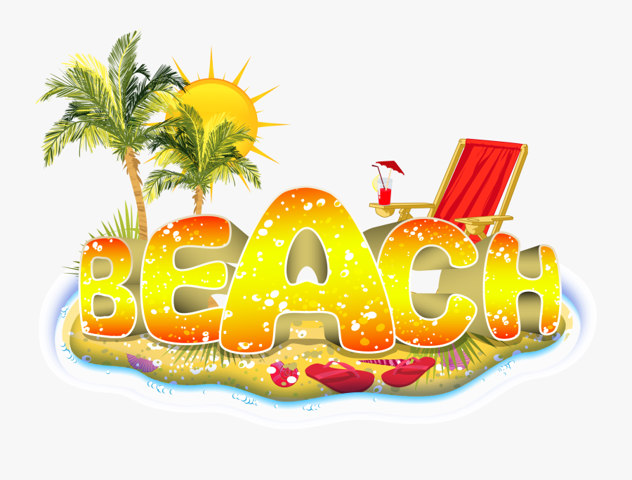 Beach Vector Png - Summer Beach Logo Design, Transparent Clipart