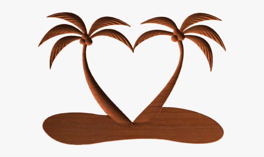 Heart Shaped Palm Tree, Transparent Clipart