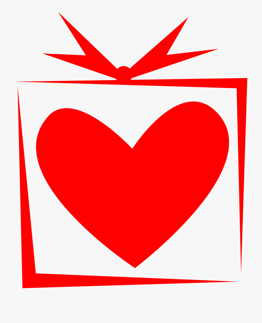 Clipart - Heart Box - Heart In A Box Clipart, Transparent Clipart