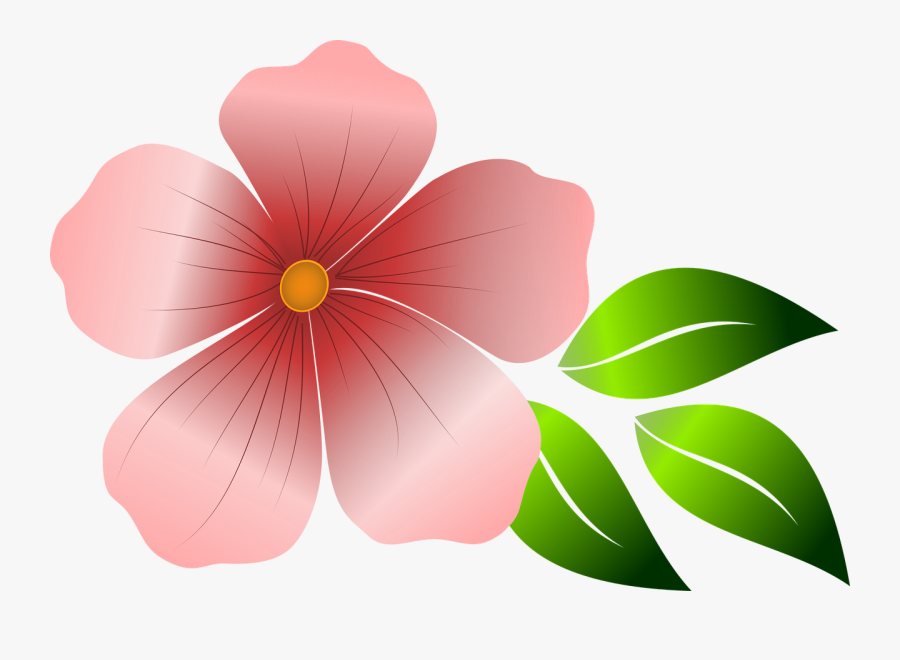 Pink Hibiscus Flower Clipart - Bunga Png, Transparent Clipart
