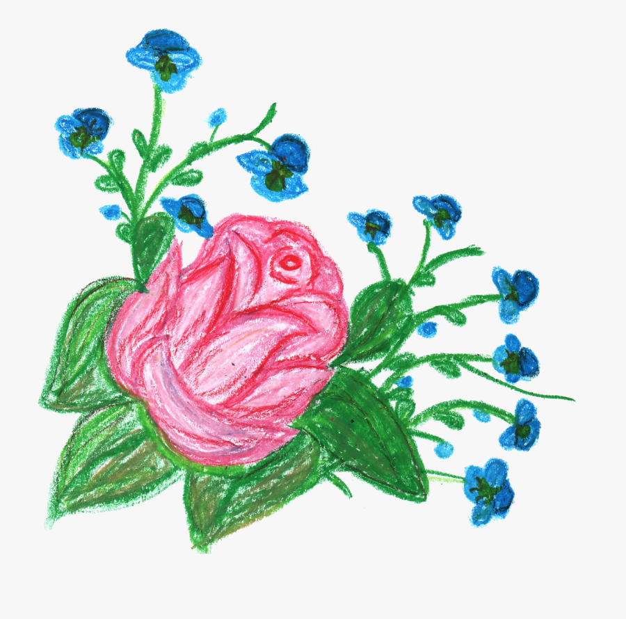 Clip Art Png For Free - Crayon Flowers Png, Transparent Clipart