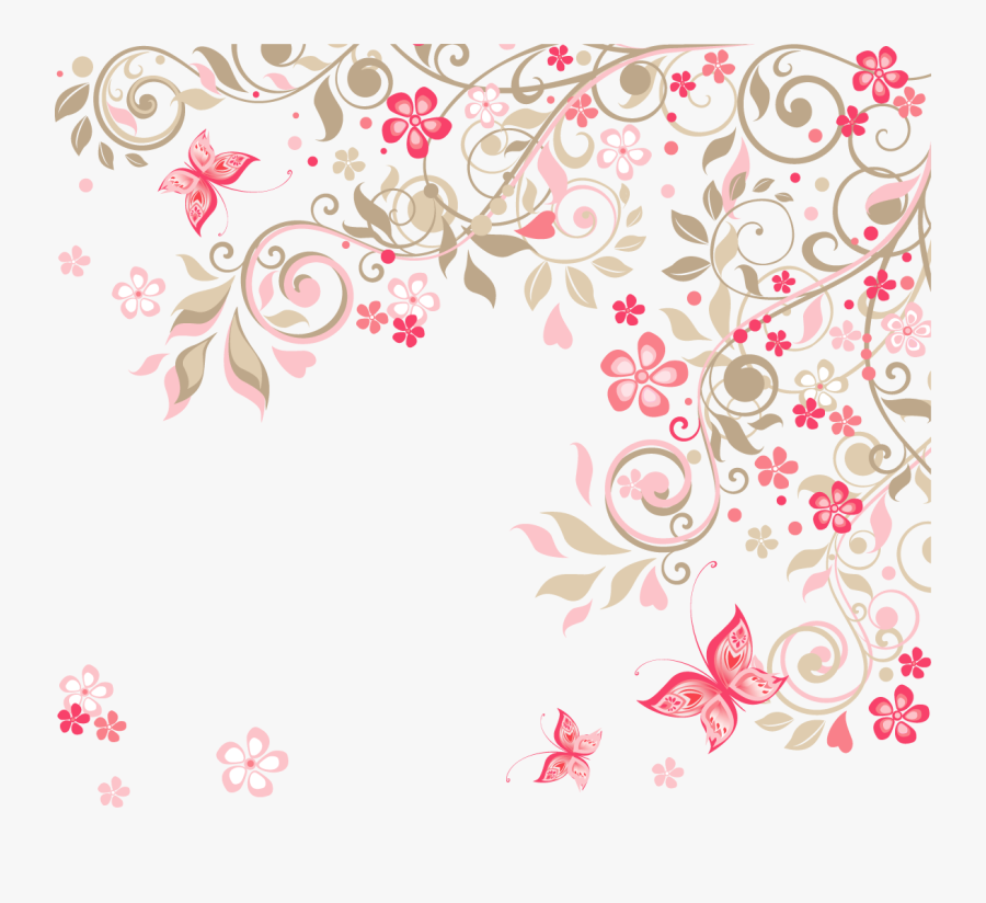 Invitation Flower Rose Clip Art Romantic Pink - Pink Floral Background Png, Transparent Clipart