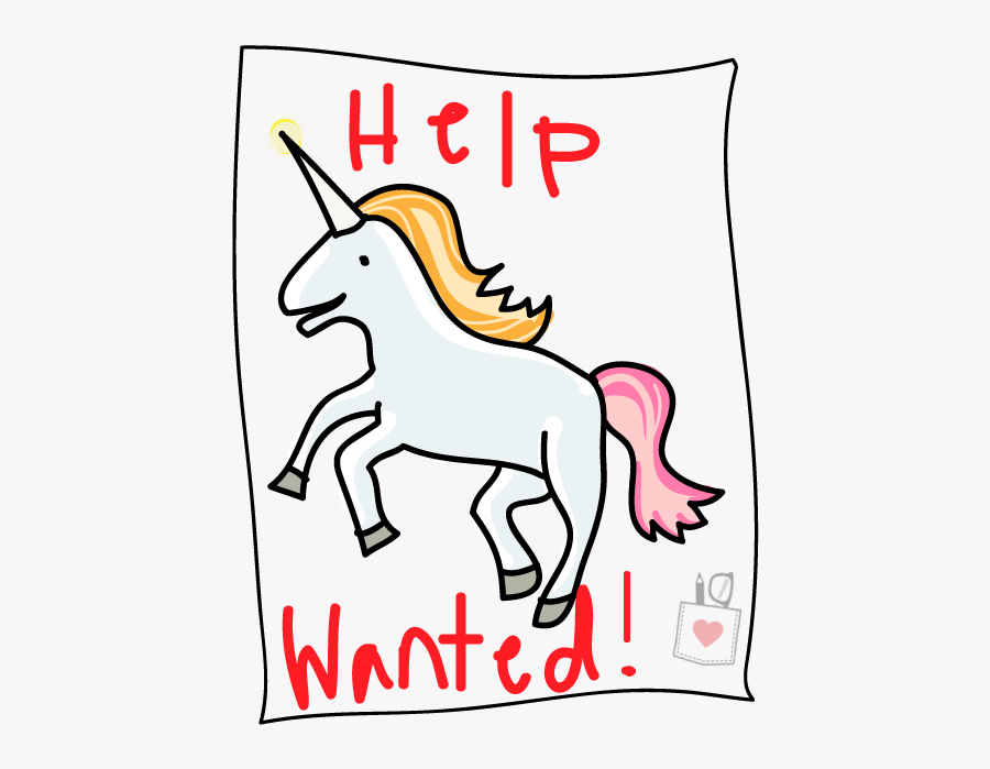 Help Wanted Unicorn - Wanted Sql, Transparent Clipart