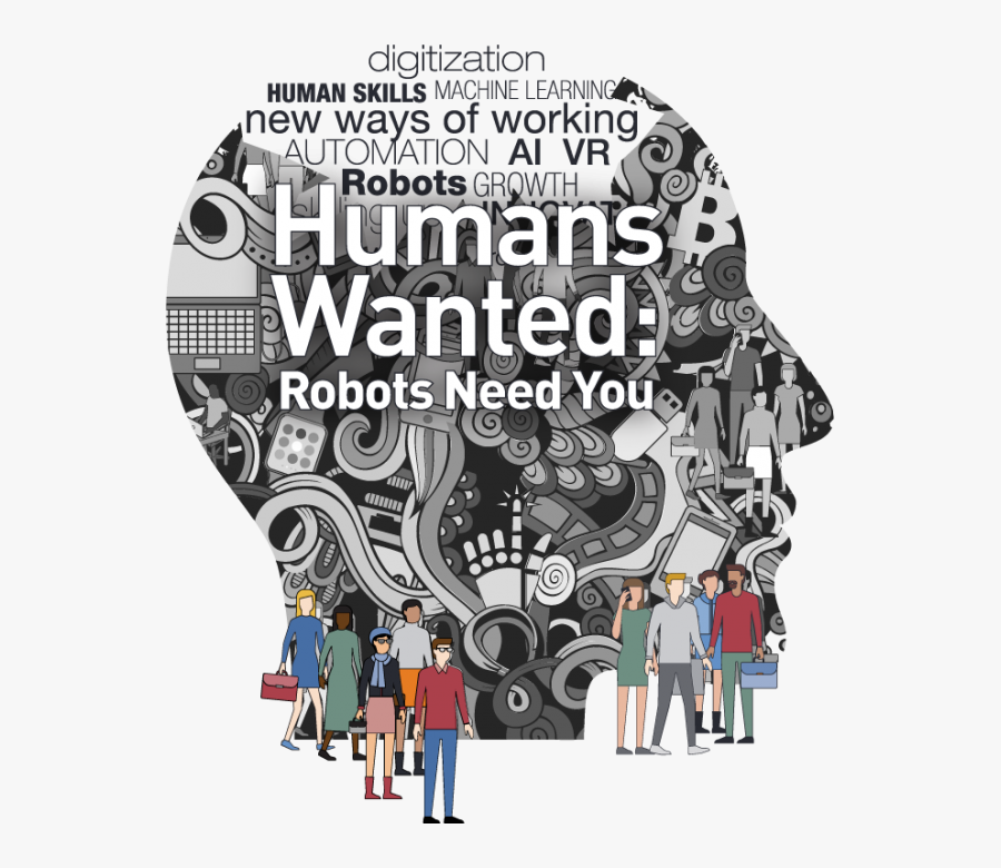 Humans Wanted Robot Need You, Transparent Clipart