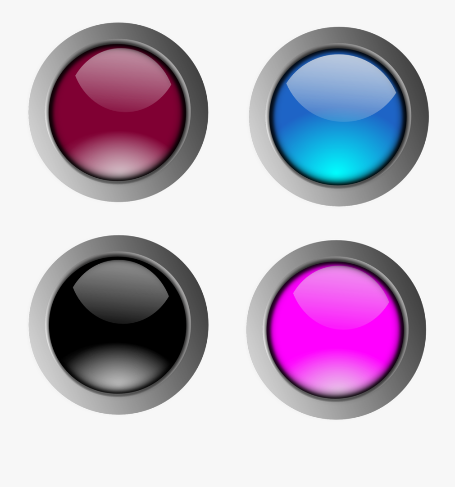 Glossy Buttons, Transparent Clipart