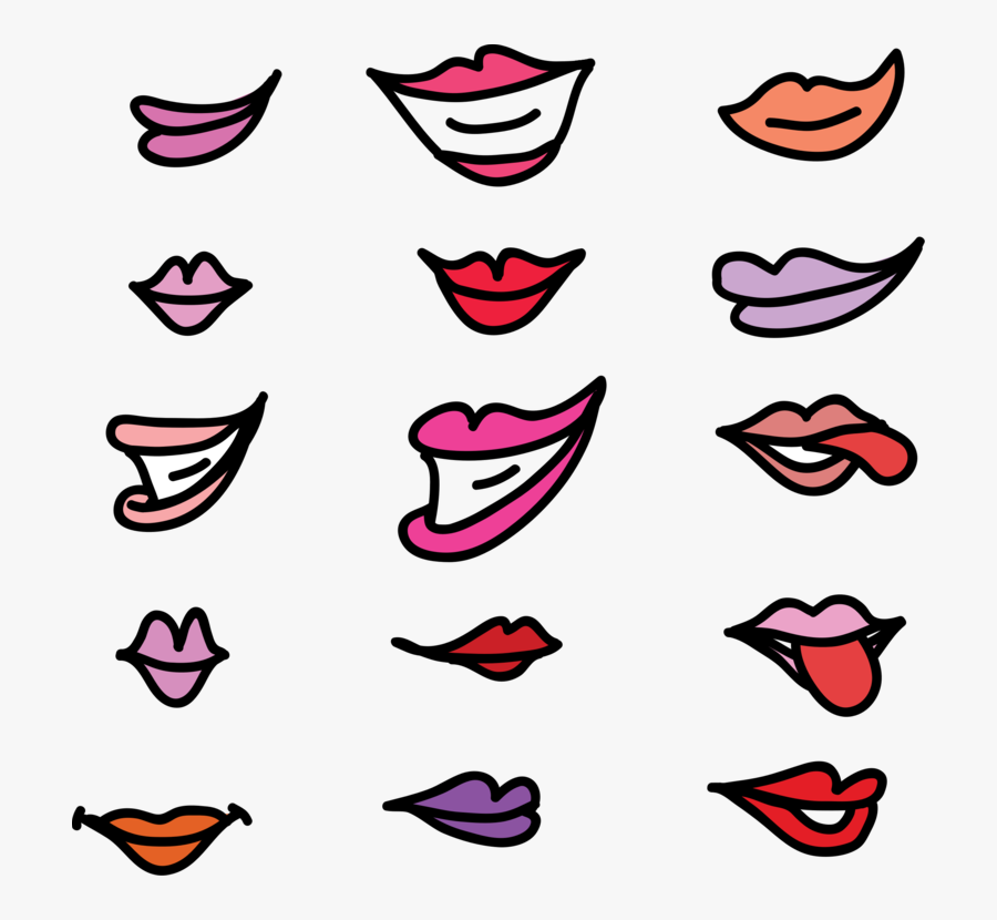 Pink,text,cheek - Mouths Clip Art, Transparent Clipart