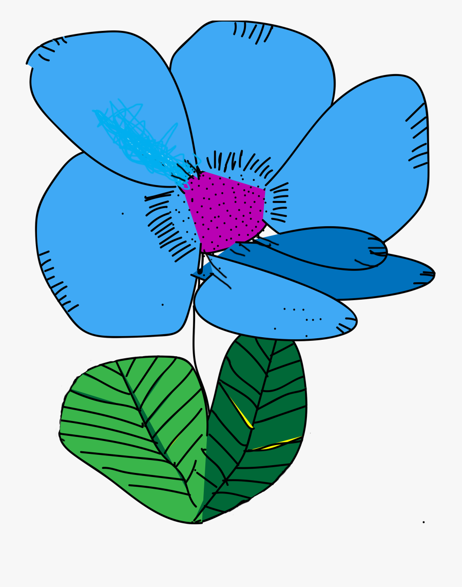 Whimsical Flower Clipart - Gentiana, Transparent Clipart