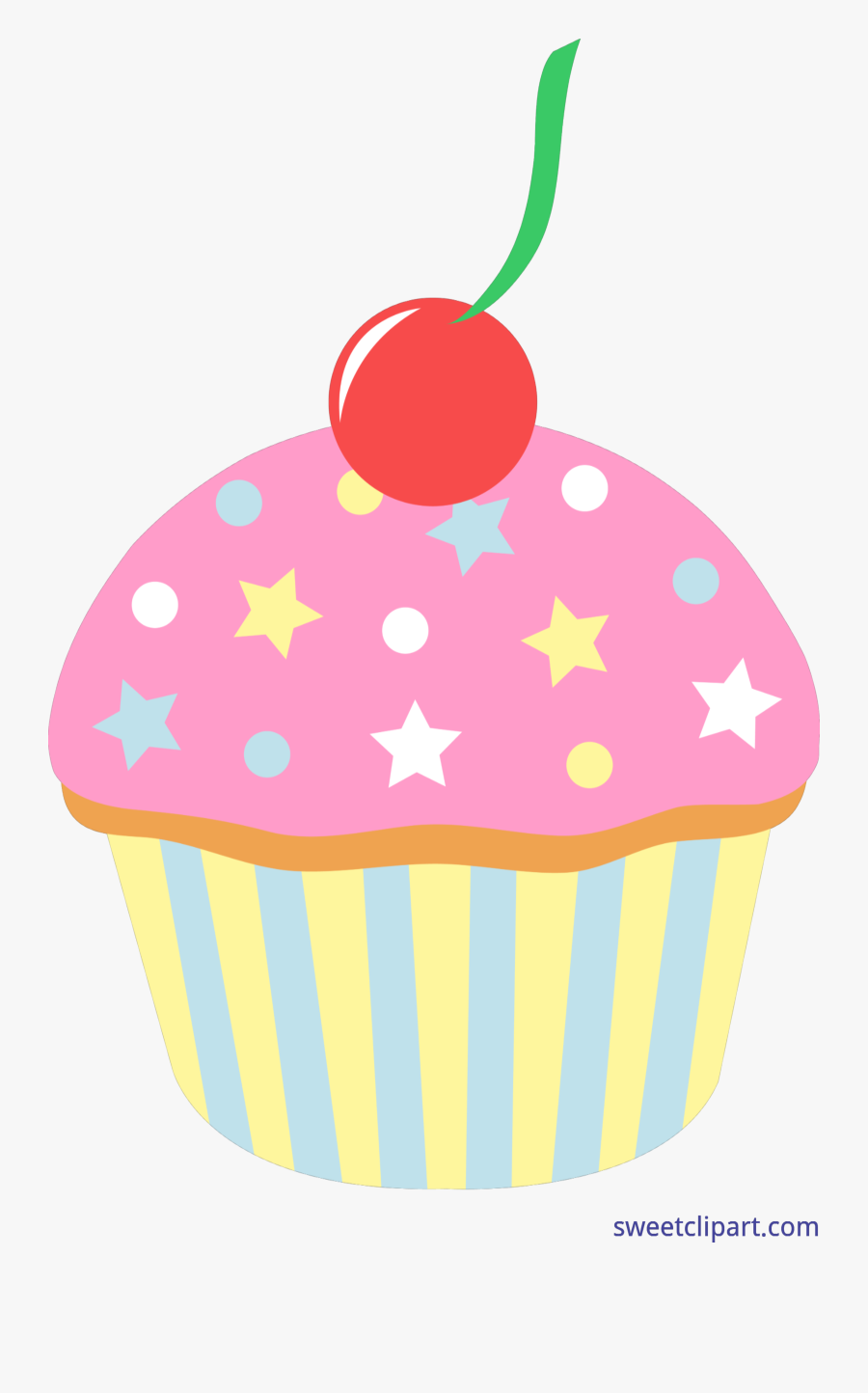 Collection Of Free Cupcake Vector Cherry On Top - Cartoon Cakes And Sweets, Transparent Clipart