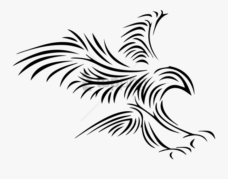 Eagle Png White - Tribal Eagle Transparent Background, Transparent Clipart