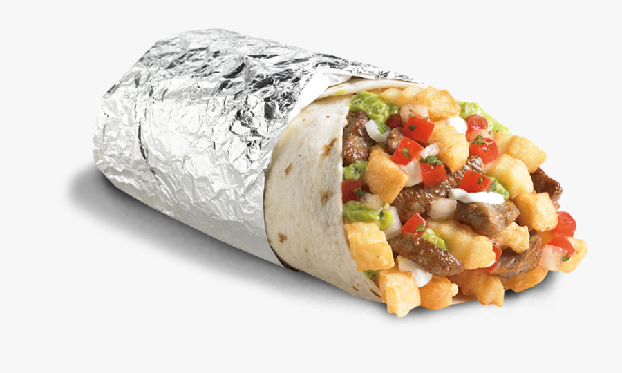 Download Burrito Transparent Background - Del Taco Cali Steak And Guac, Transparent Clipart