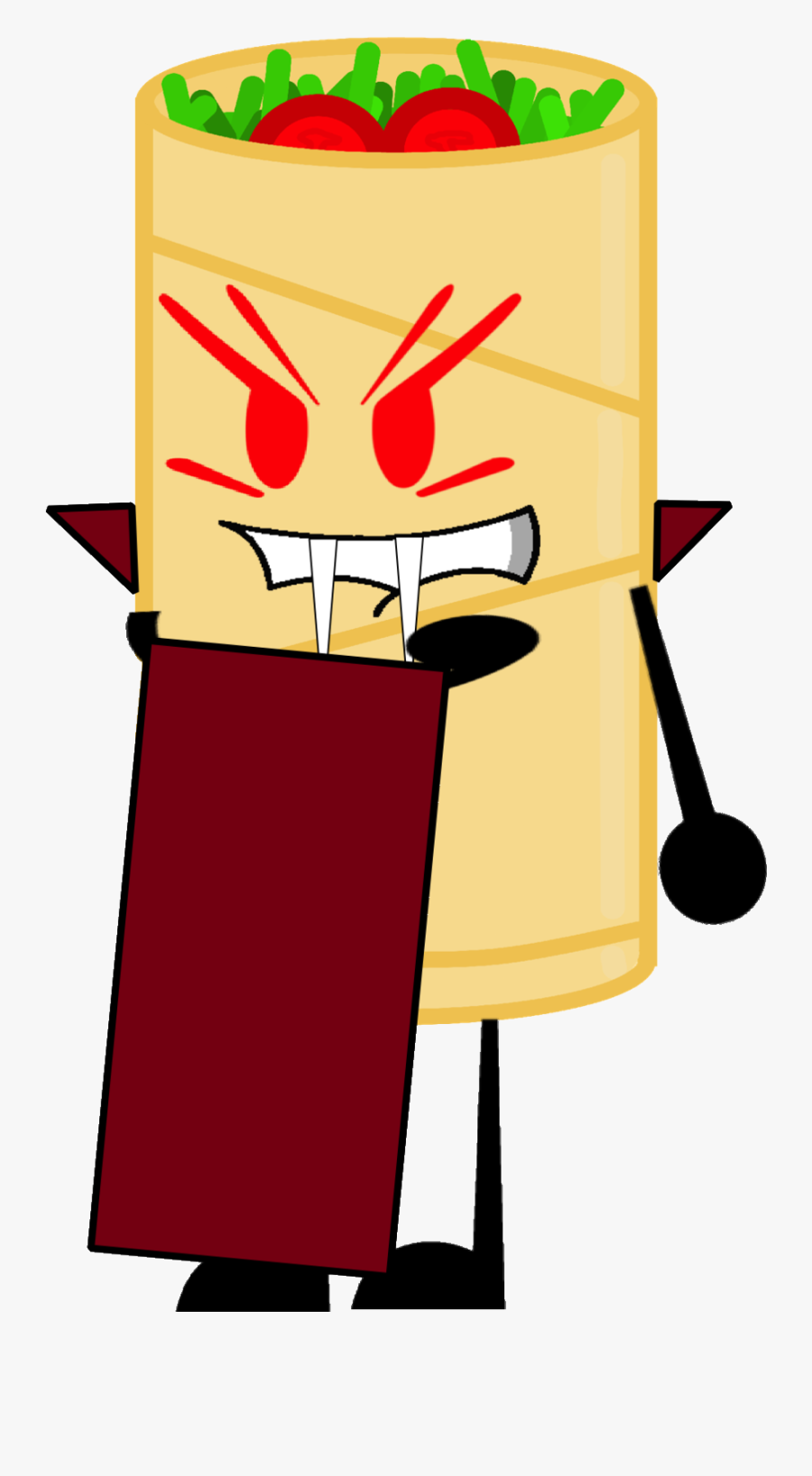 Burrito As A Vampire Vector - Vampire Object Mayhem, Transparent Clipart