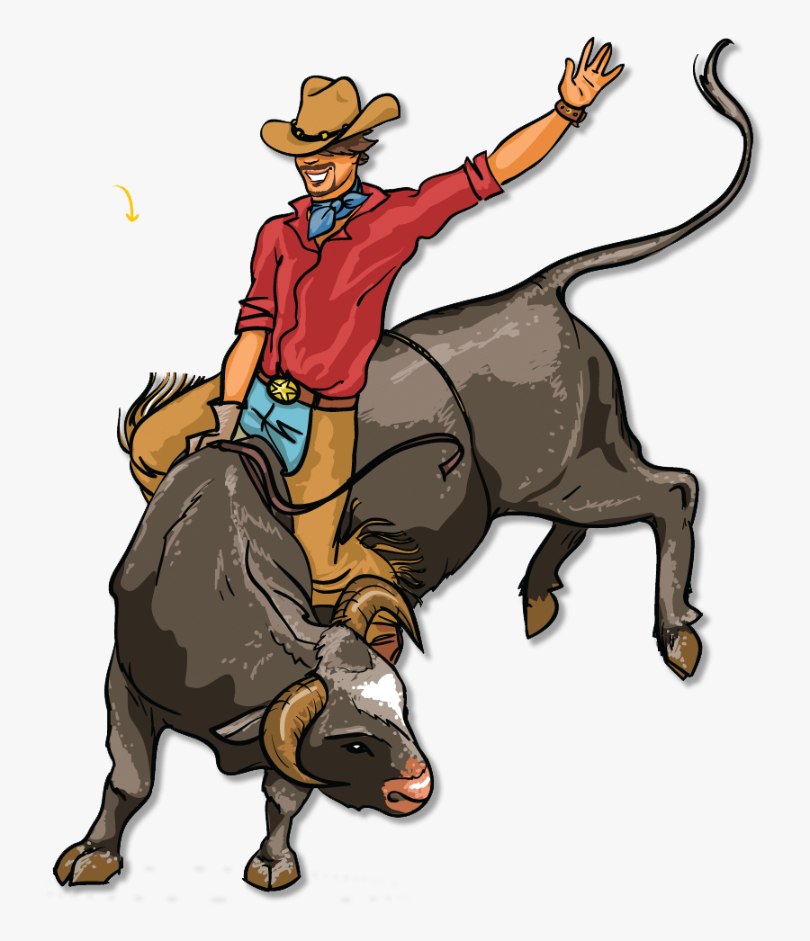 Bull Riding Rodeo Clip Art - Logos De Rodeo Americano, Transparent Clipart