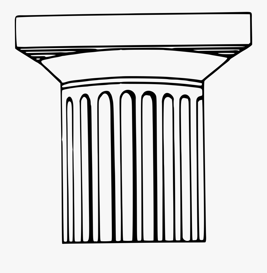 Onlinelabels Clip Art - Doric Column Drawing Easy, Transparent Clipart