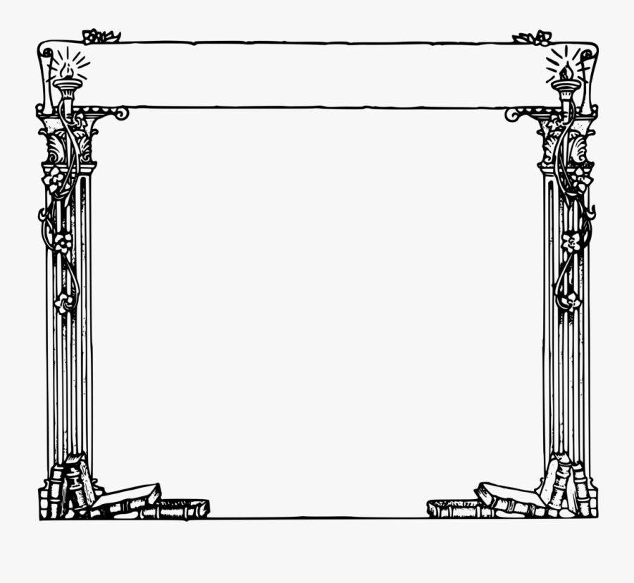 Text Box Frame Png Pic - Roman Frame Png, Transparent Clipart