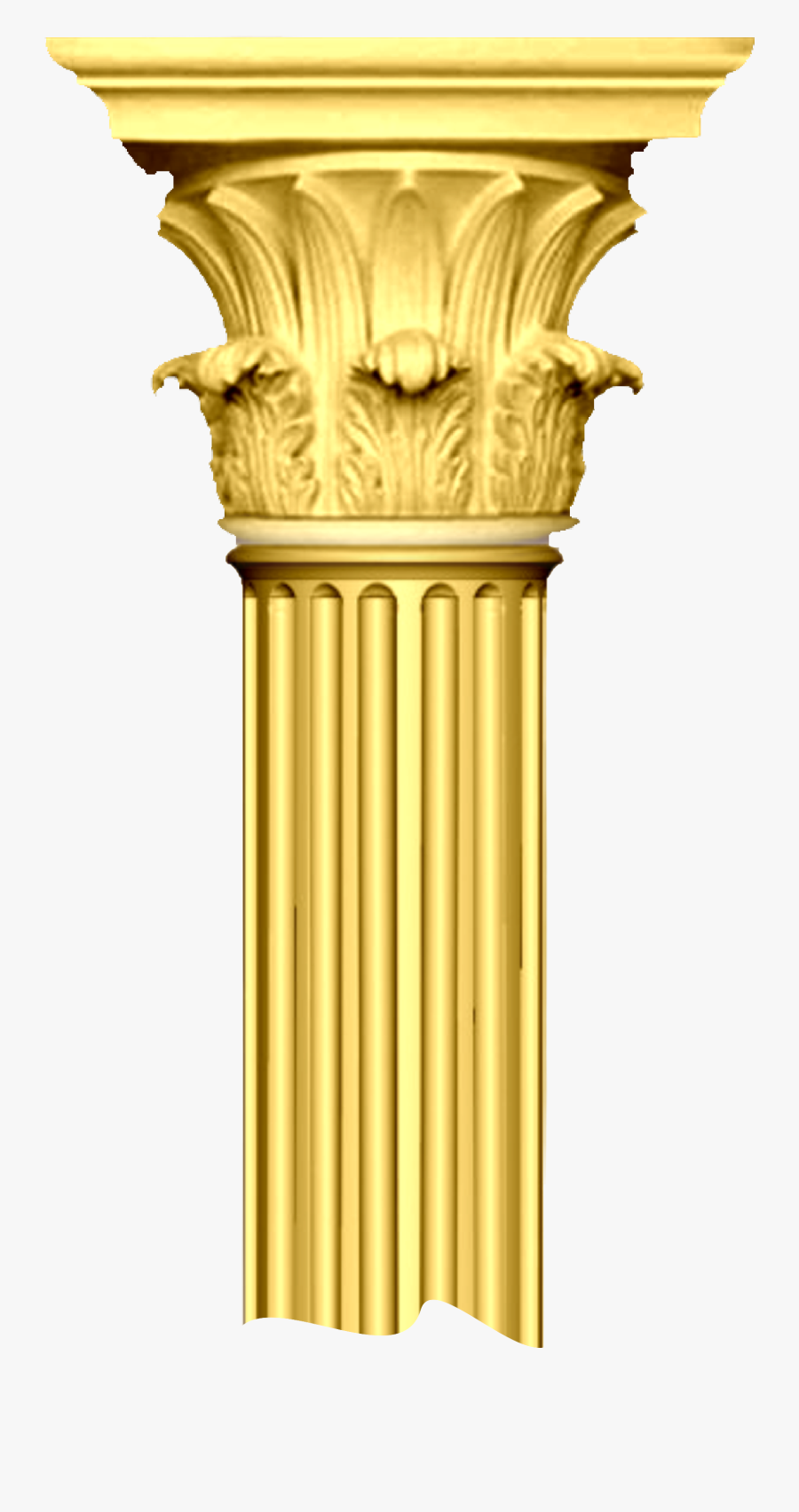 Golden Pillar Png, Transparent Clipart