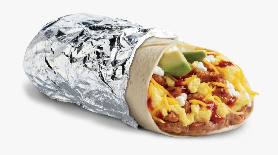 Download Burrito Png Hd - Del Taco Steak Potato Bacon Burrito, Transparent Clipart