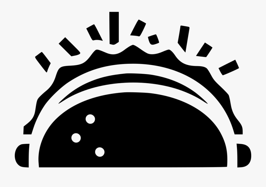 Burrito Wheat Tortilla Mexican Food Wrap Svg Png Icon - Mexican Food Png Black And White, Transparent Clipart