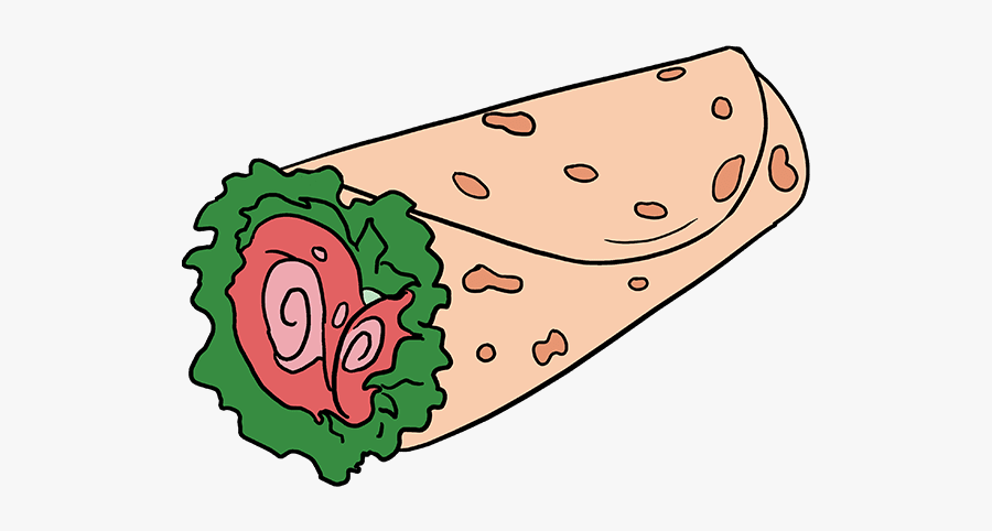 How To Draw Burrito - Easy To Draw Burrito, Transparent Clipart