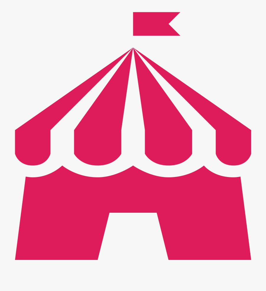 Circus Tent Clipart Black And White , Png Download - Portable Network Graphics, Transparent Clipart
