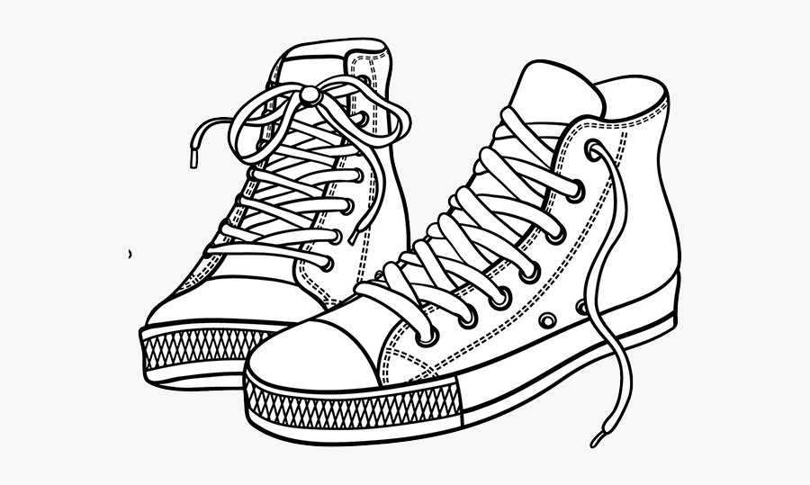 Coloring Shoes High Tops - Png Png Shoes Transparent Background, Transparent Clipart