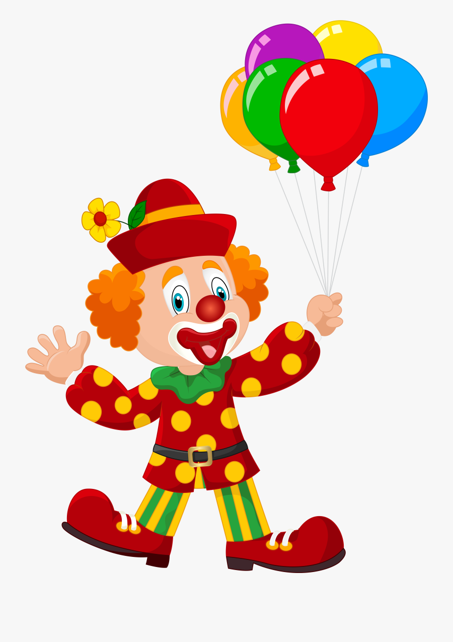 Clown Holding Balloon , Png Download - Clown Holding Balloons Clipart, Transparent Clipart