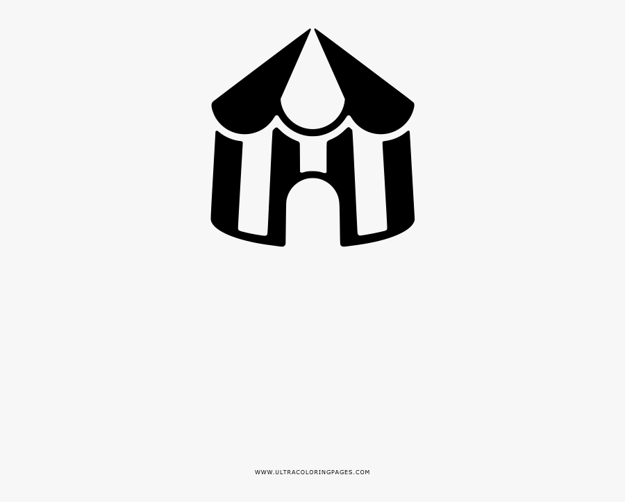 Circus Tent Coloring Page - Emblem, Transparent Clipart