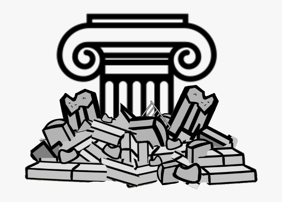 Six Pillars - Pile Of Rubble Clipart, Transparent Clipart