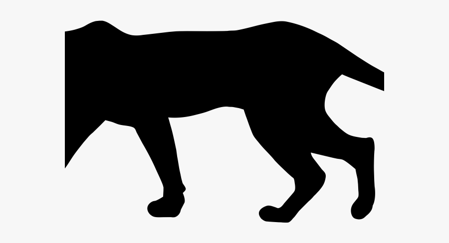 Black Panther Silhouette Animal, Transparent Clipart