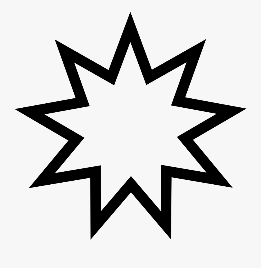Starburst Clipart Sign - Baha I Faith Symbol, Transparent Clipart