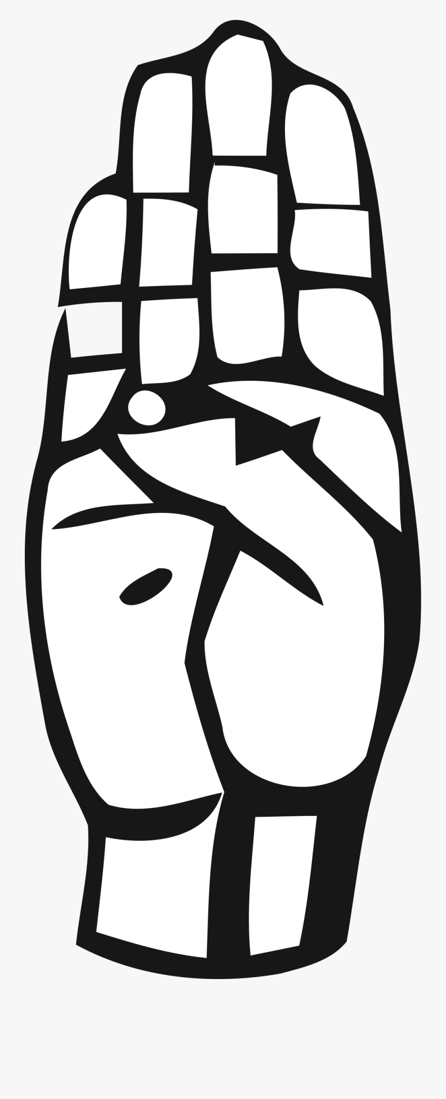Clip Art Letter B In Sign Language - Sign Language B Clipart, Transparent Clipart