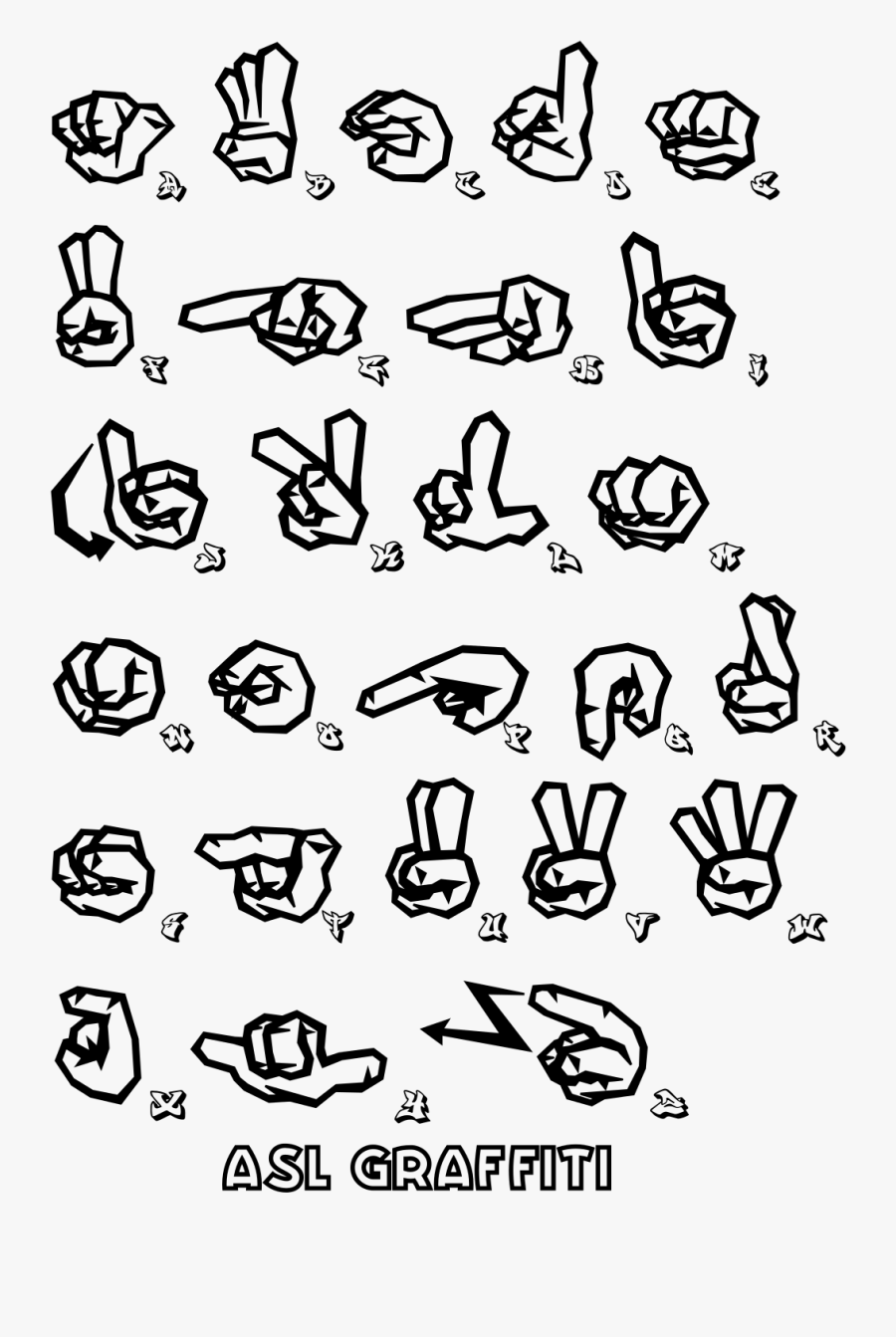 I Love You Hand American Sign Language Coloring Pages Easy Beginner Graffiti Art Free Transparent Clipart Clipartkey