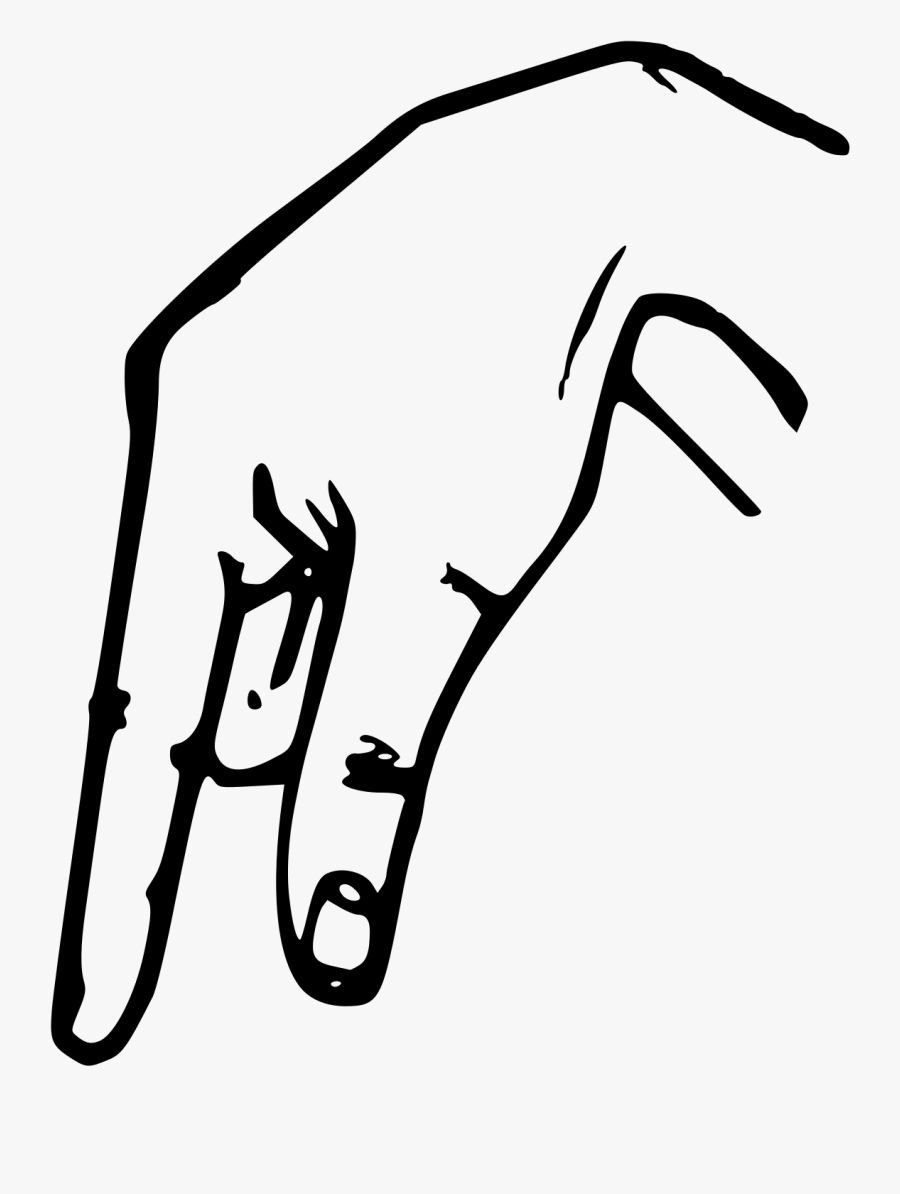 Q In Sign Language, Transparent Clipart