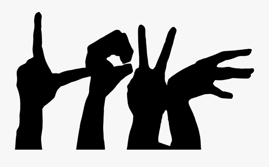 Hearing Clipart Deaf Person - Love Spelled With Hands, Transparent Clipart